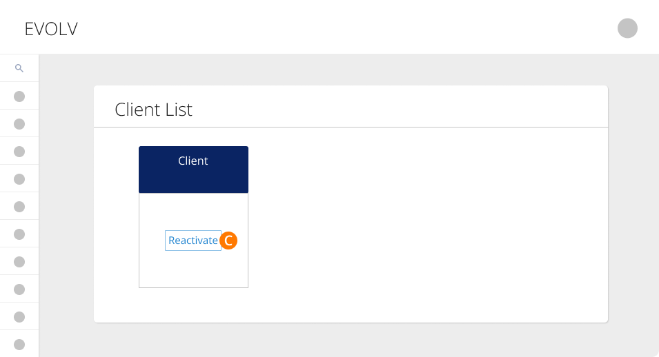 Reactivating an Account on EVOLV · Customer SelfService