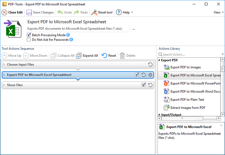 PDFTools V7 User Manual > Default Tools > Export PDF Tools > Export