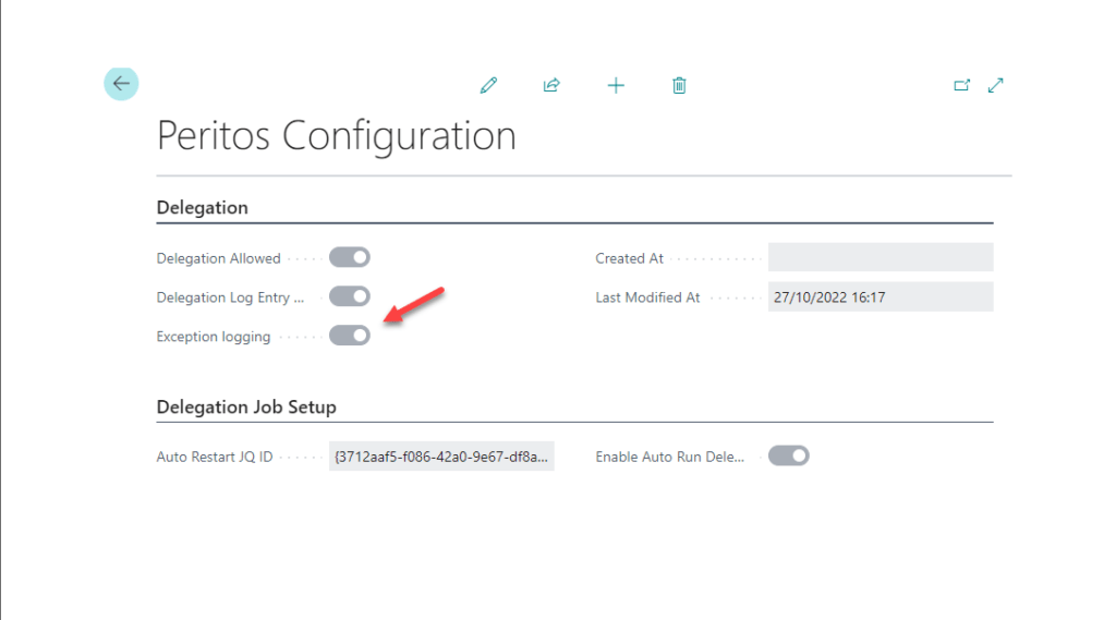 How log entries and exception logging works for Business Central Delegation