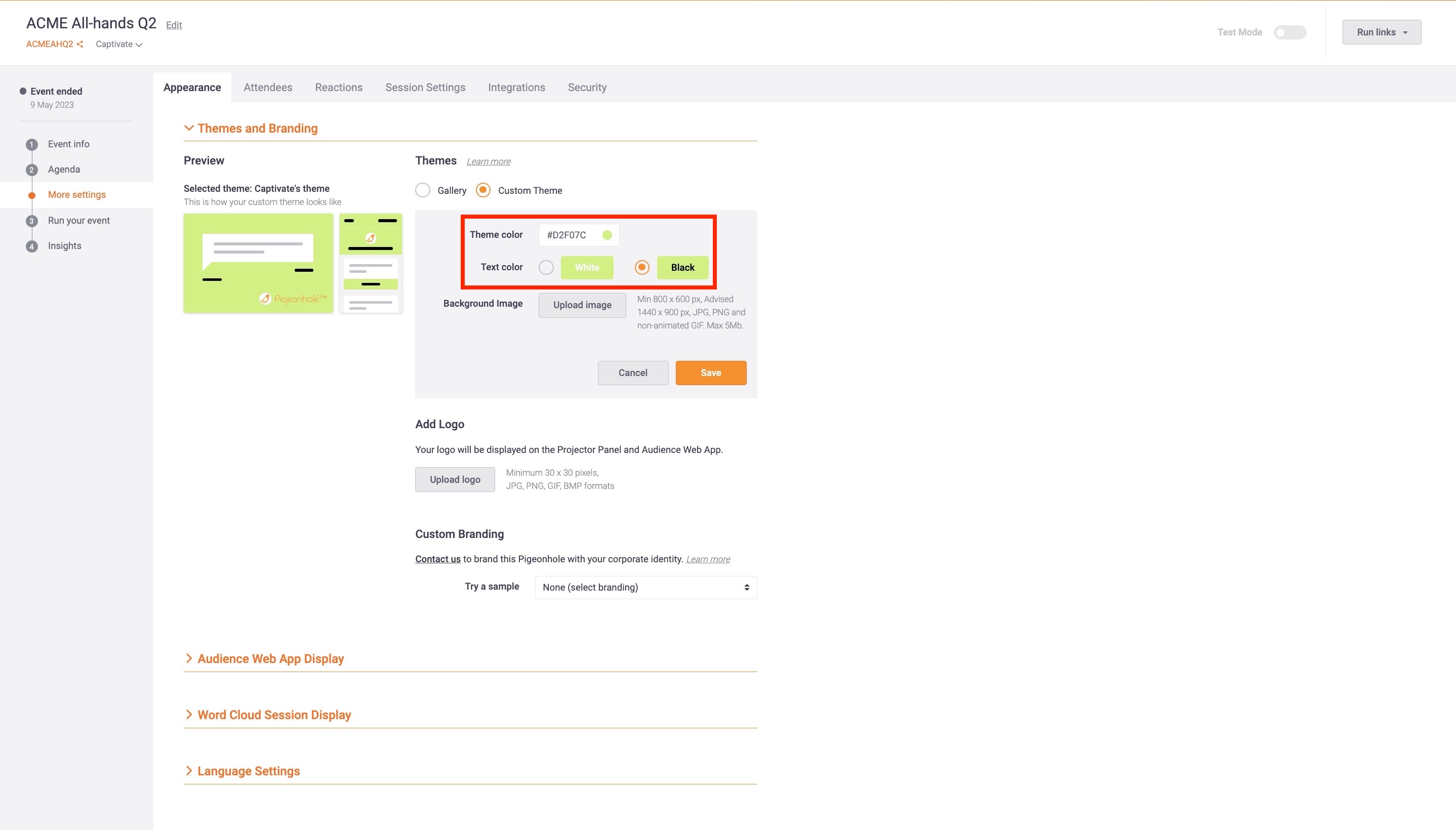Customising Word Cloud colours Help Centre