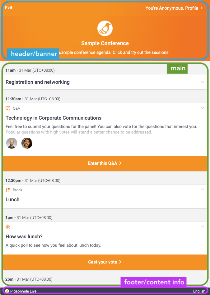 Accessibility at Pigeonhole Live Help Centre