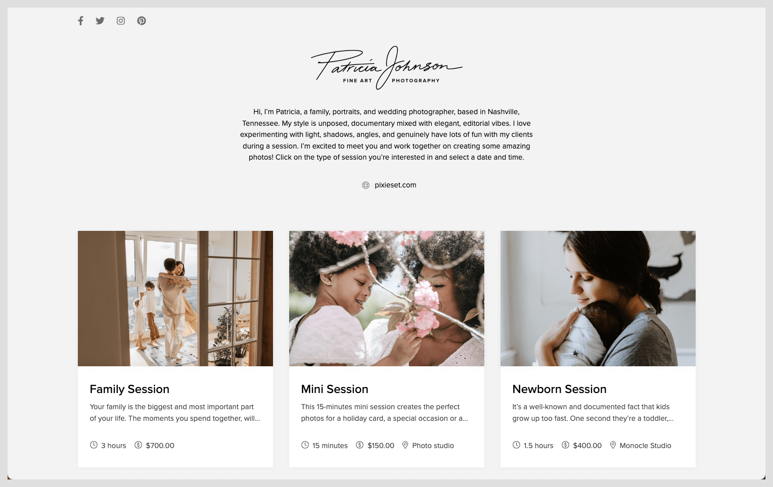 Customizing your Booking Site – Pixieset - Help Center