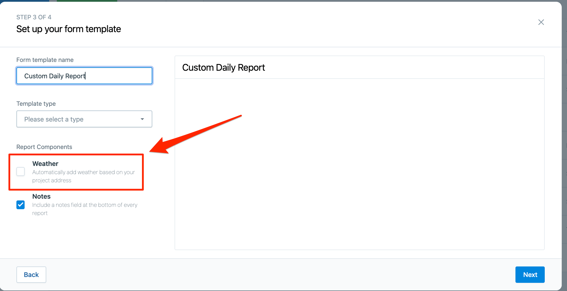 Automatic Weather Reporting PlanGrid