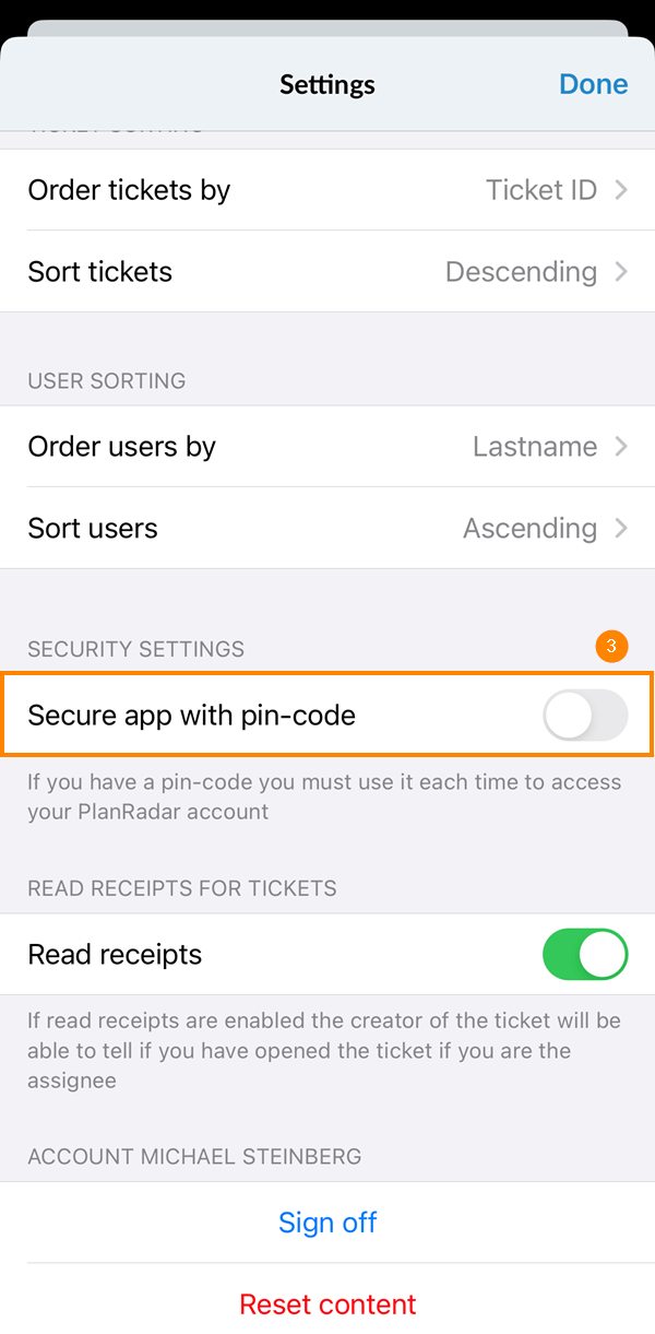 Setup a PIN Code and Biometric Security PlanRadar HelpCenter