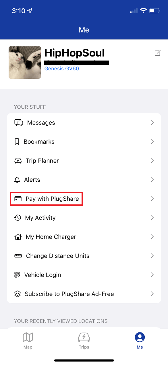 Add a payment method for Pay with PlugShare Plugshare