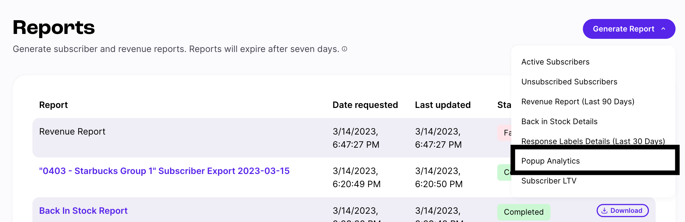 Guide to Postscript Reports Postscript