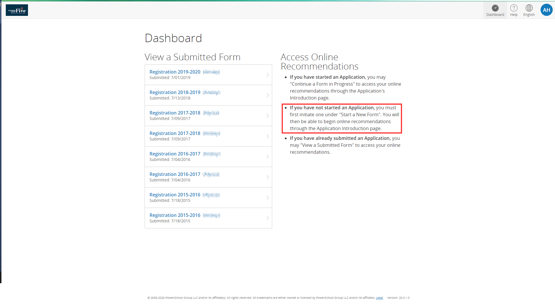 "Start a New Form" PowerSchool Community