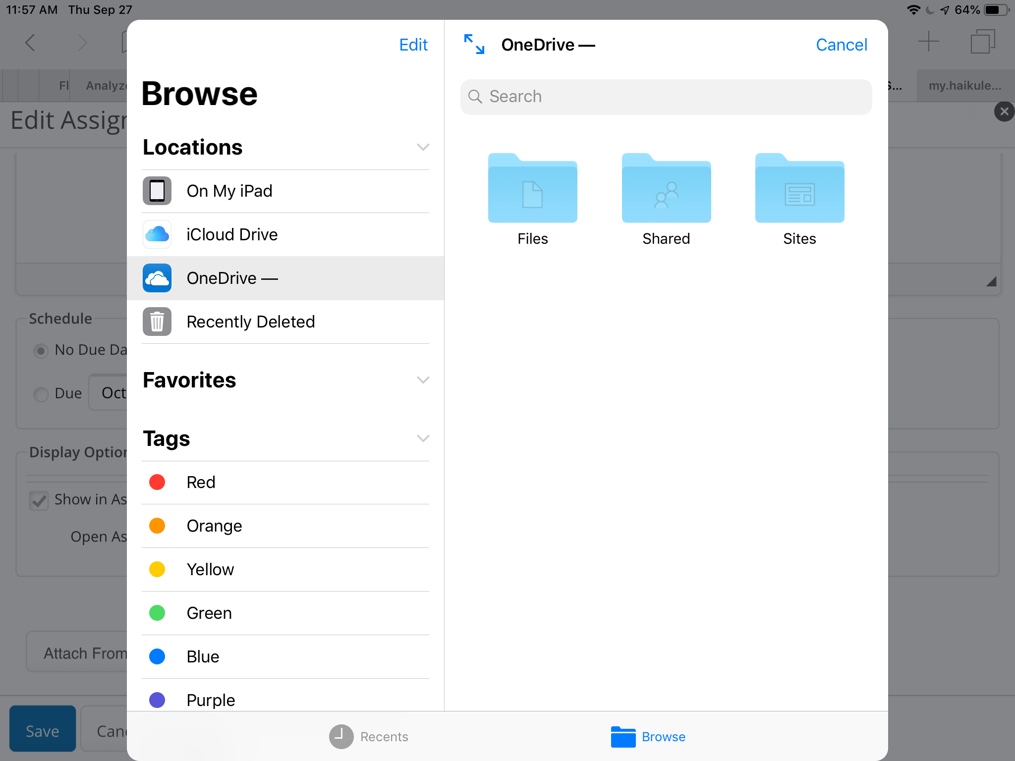 Sign in Microsoft OneDrive