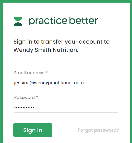 Transferring Existing Practice Better Users into Your Account Help Practice Better