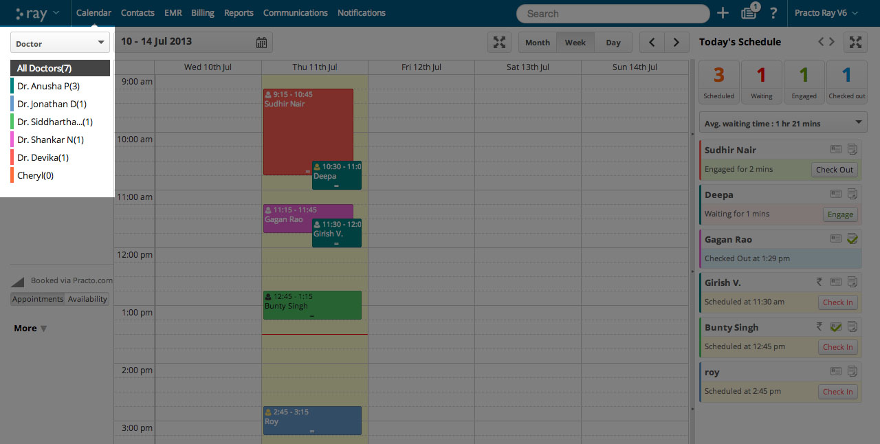 Calendar Overview Practo Help