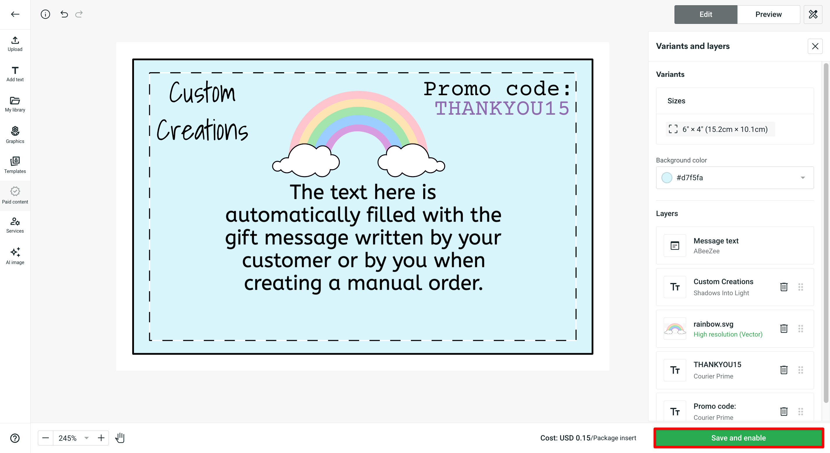 How can I set up personalized gift messages? Printify