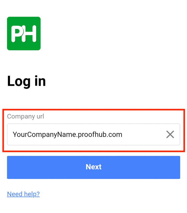 Login ProofHub Mobile Help
