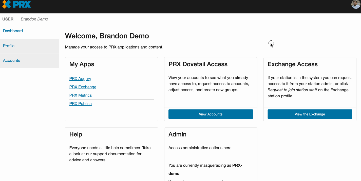 Getting to know PRX ID PRX Help Desk