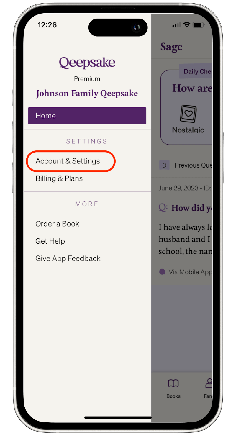 Turning Off Questions Qeepsake