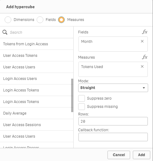 Hypercube builder ‒ Qlik Sense for developers