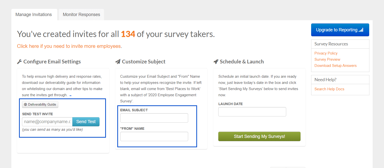 How to Set Up your Best Places to Work Survey