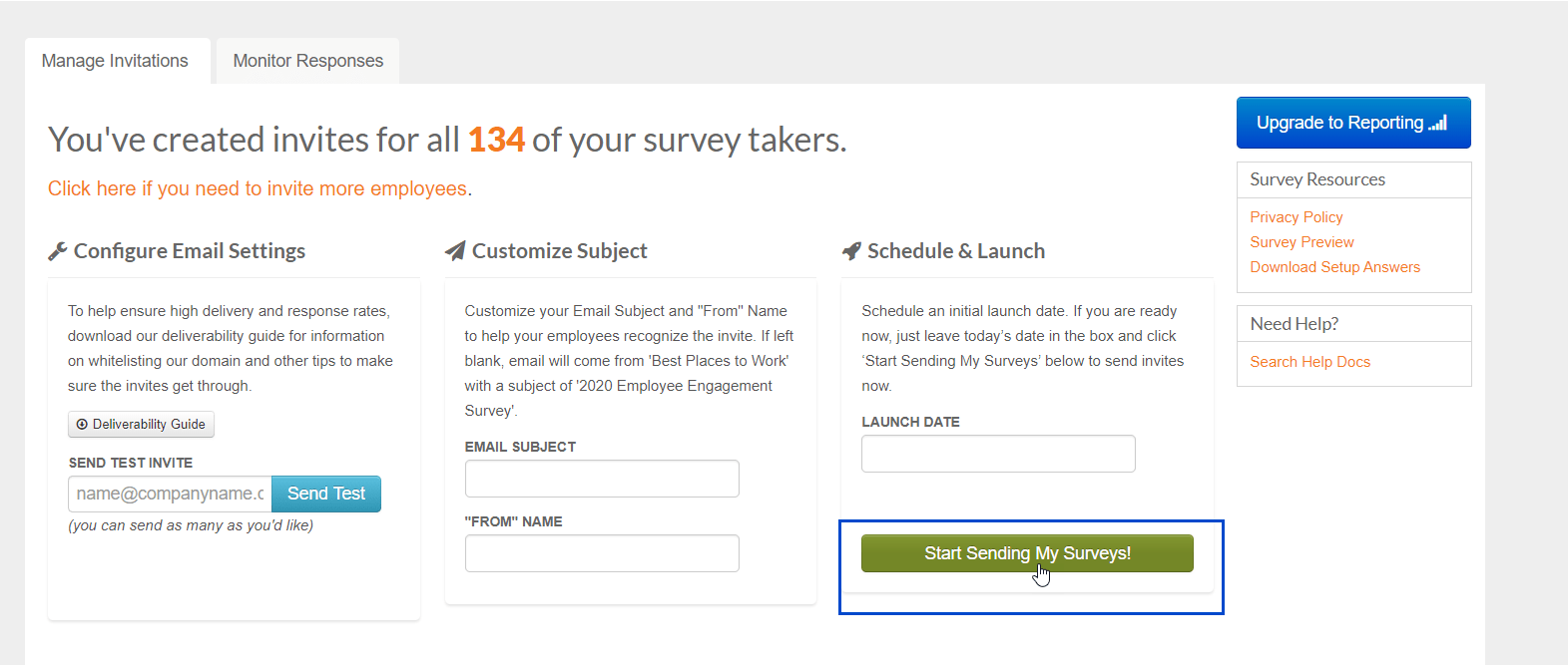 How to Set Up your Best Places to Work Survey