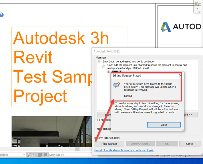Revit Worksharing Requesting a User to Relinquish Control of a Central Model for Editing