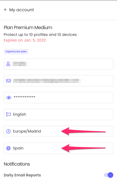 How do I change the timezone or country of my account Qustodio Help