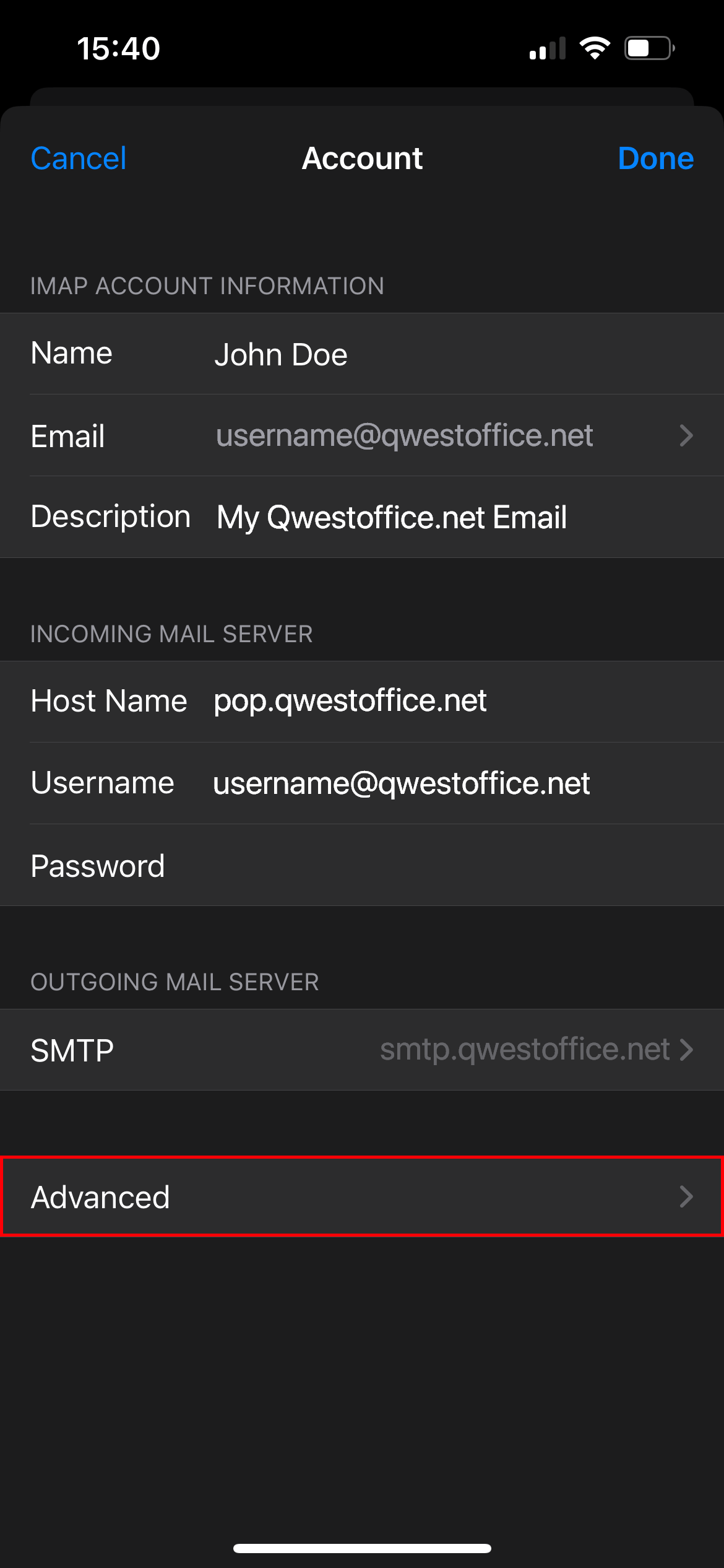 Configure Mail App on iOS Mobile Device (iPhone, iPad) CenturyLink Office