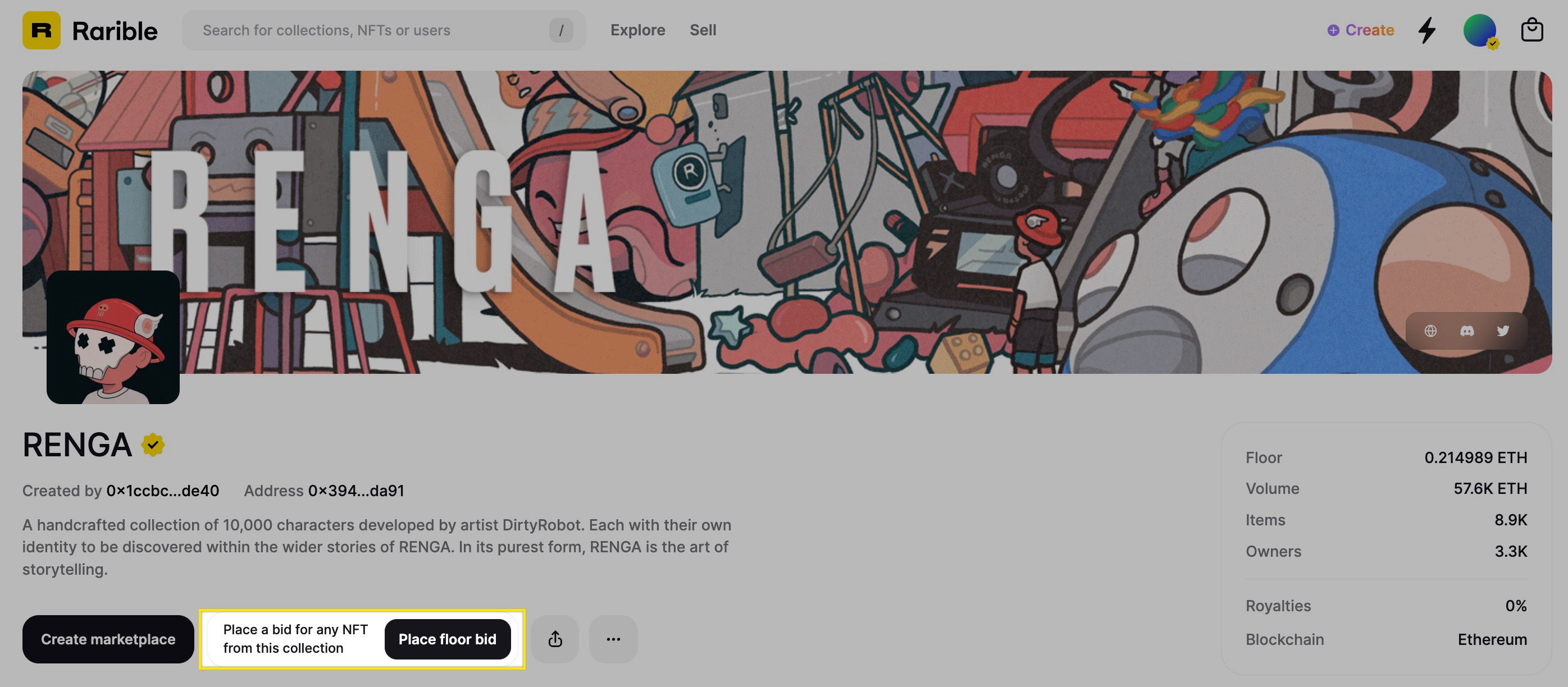 How do I place a bid on an NFT? Rarible