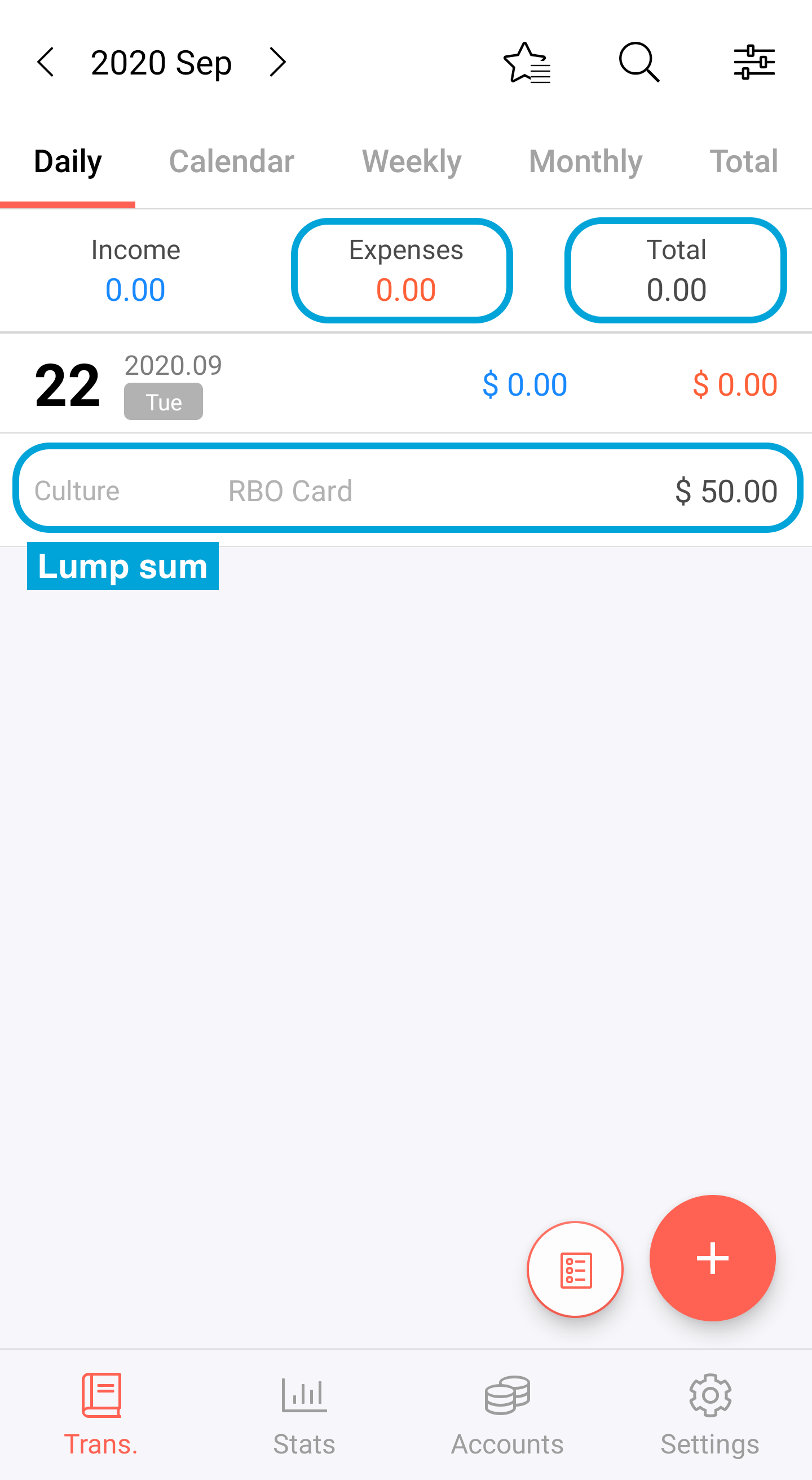 How to display credit card usage amount Money Manager Help Center