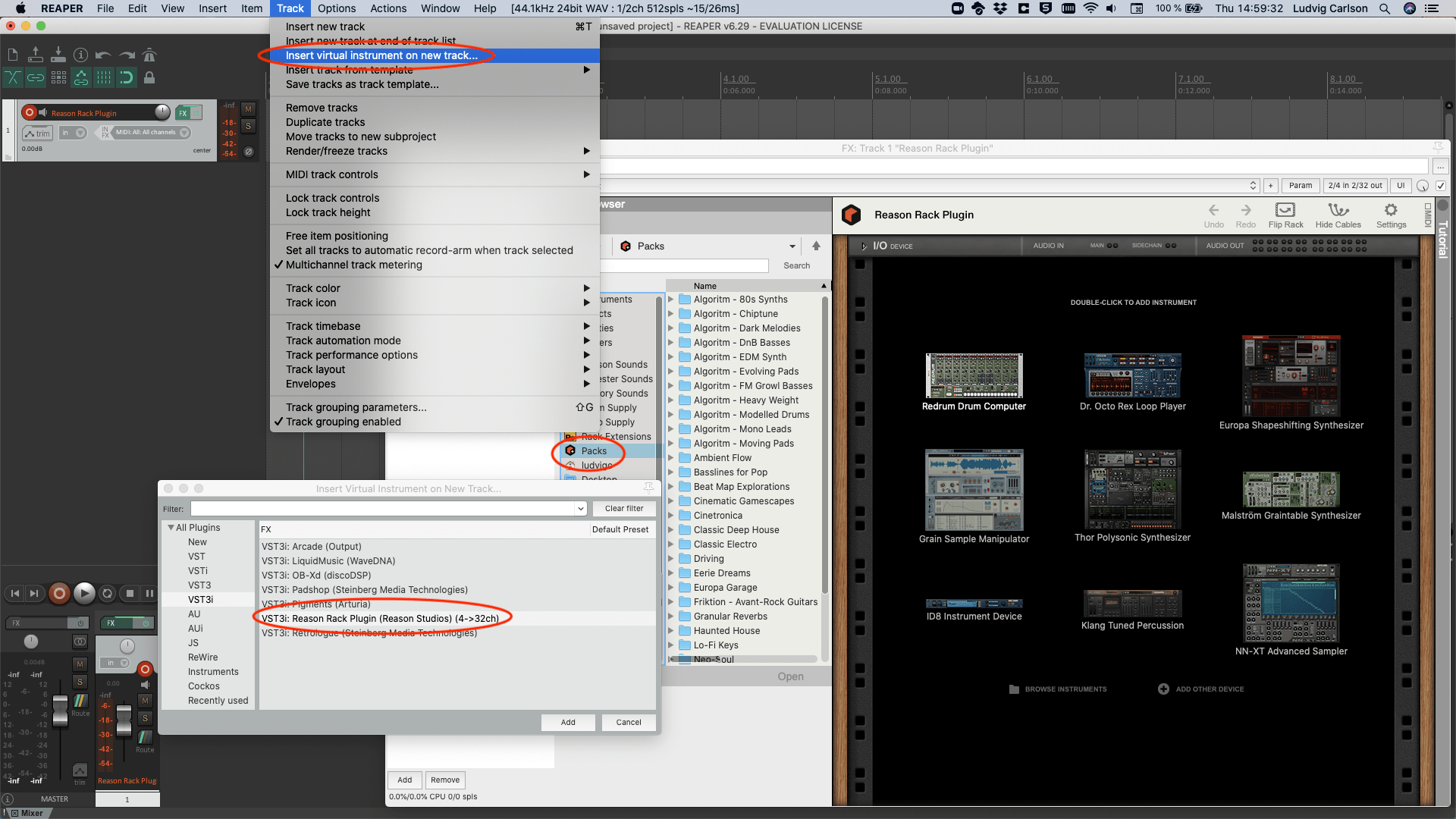 Using Sound Packs in Reaper Reason Studios