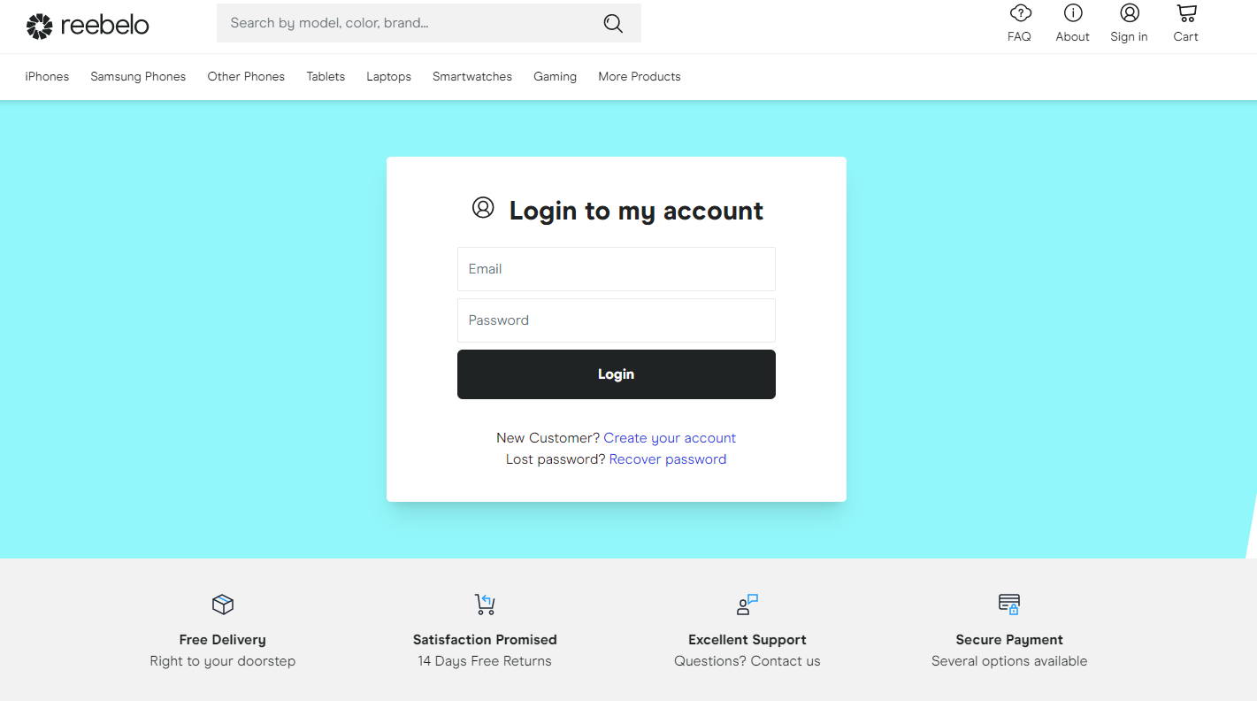 How do I login into my account? Reebelo New Zealand
