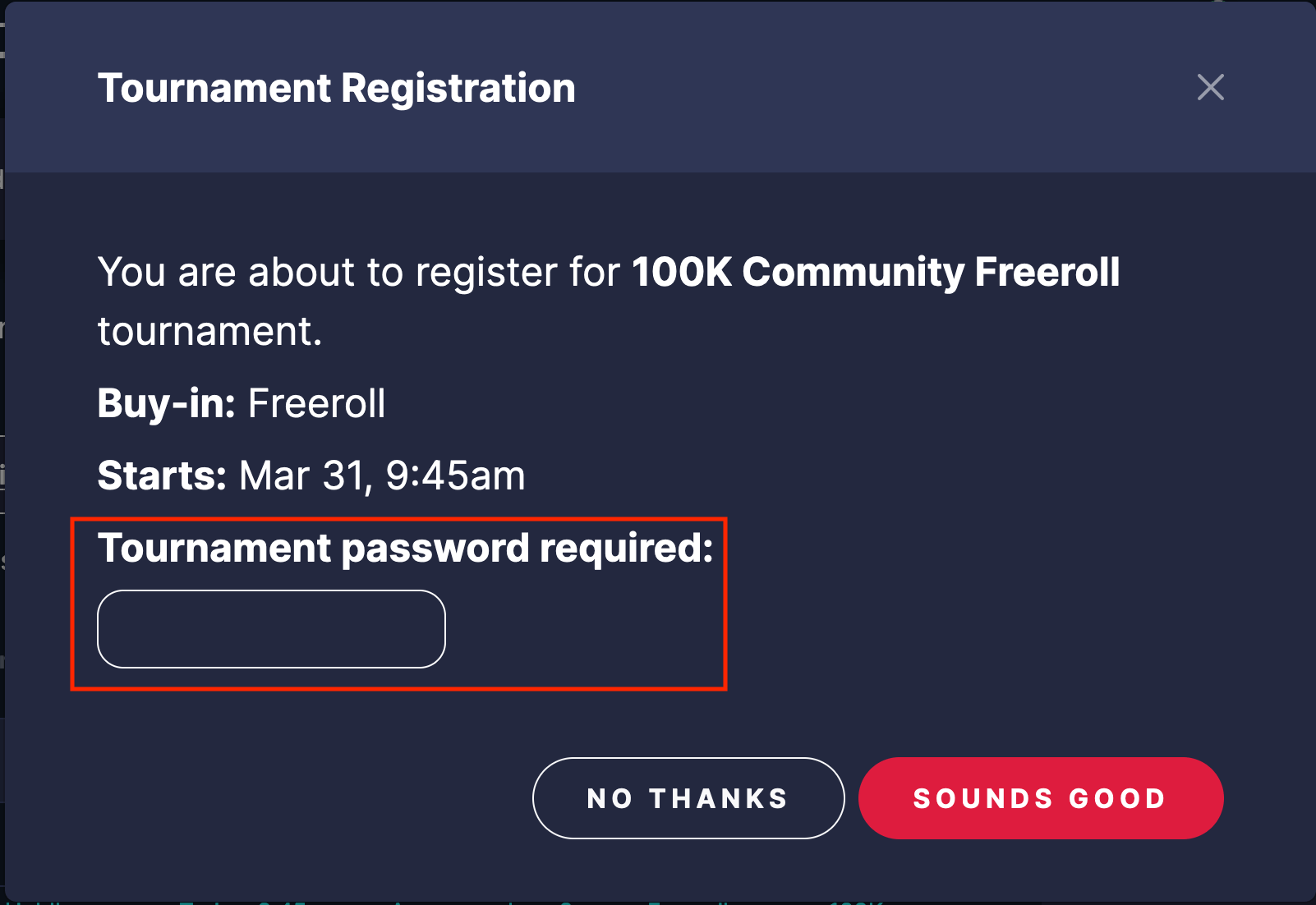 Where is the Daily Community Freeroll password? Replay Poker