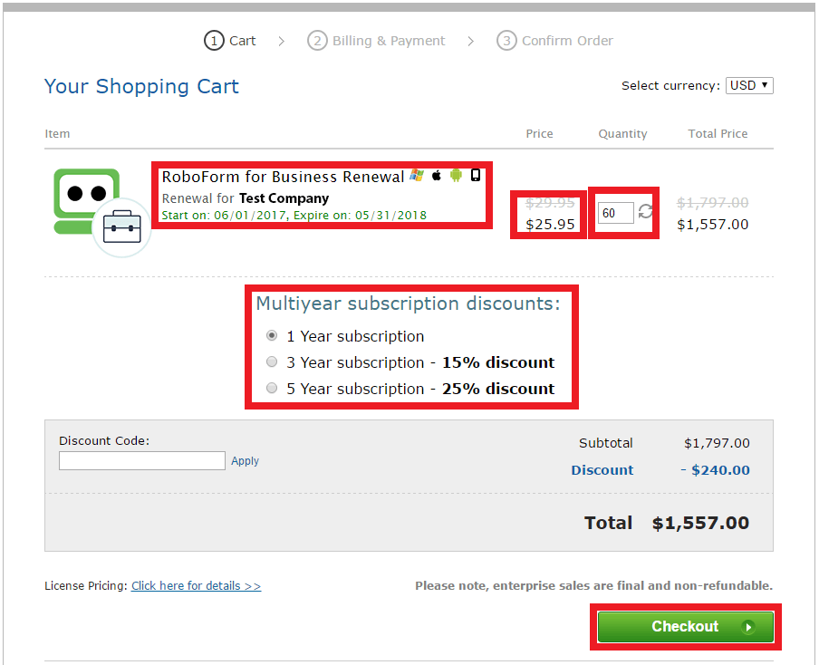 Renew Business Subscription RoboForm Help Center