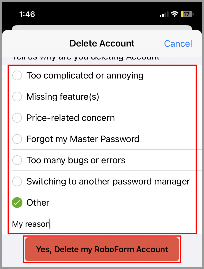 How to delete your RoboForm Account RoboForm Help Center
