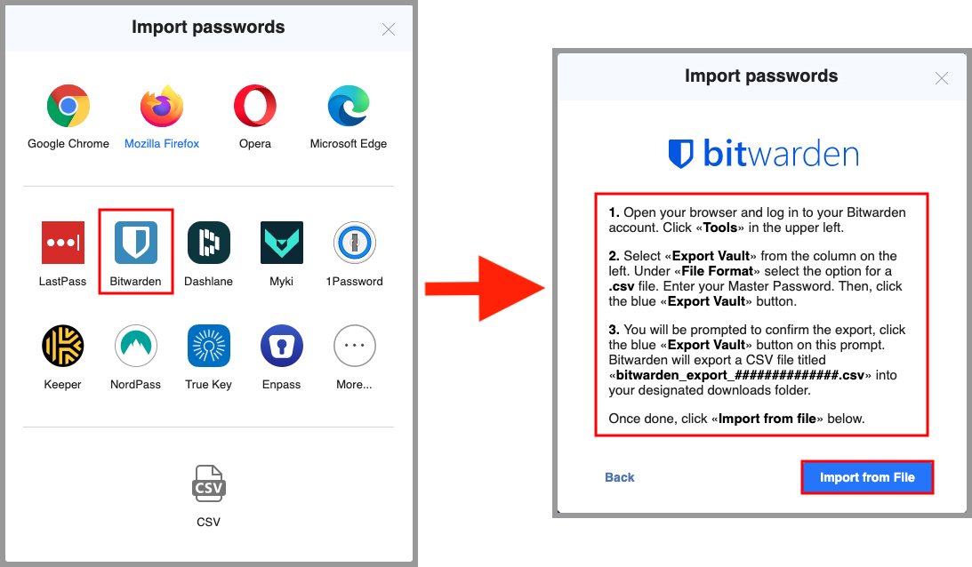 How to Import from Bitwarden RoboForm Help Center