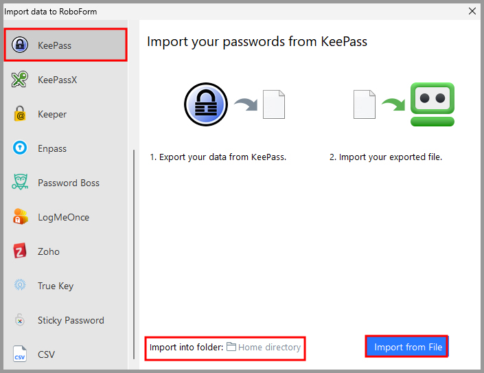 How to Import from KeePass (Windows Only) RoboForm Help Center