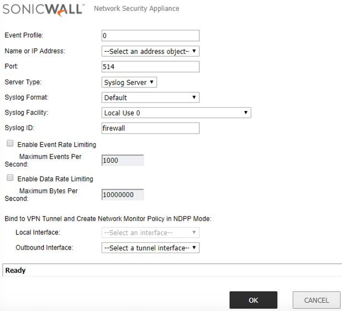 Configure Network Device - SonicWall Firewall