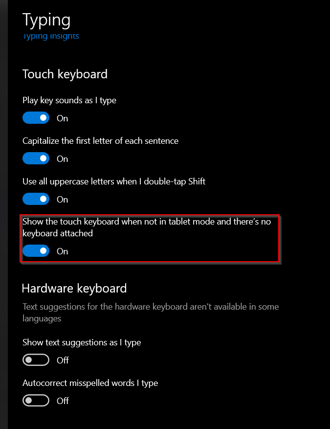 OnScreen Keyboard For Windows Touchscreen Laptops