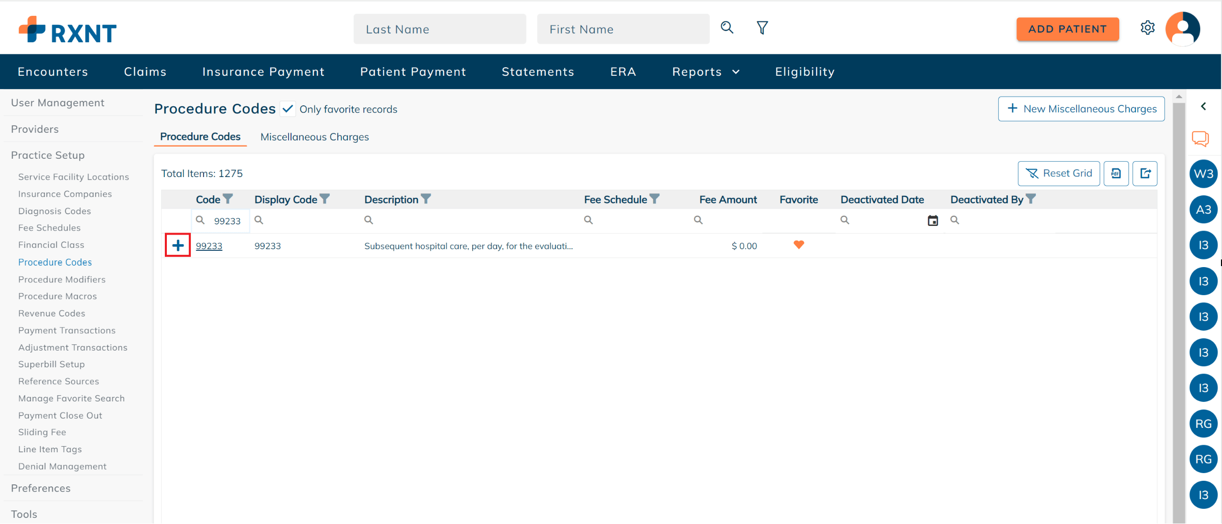 Procedure Codes and Diagnosis Codes RXNT Help Center