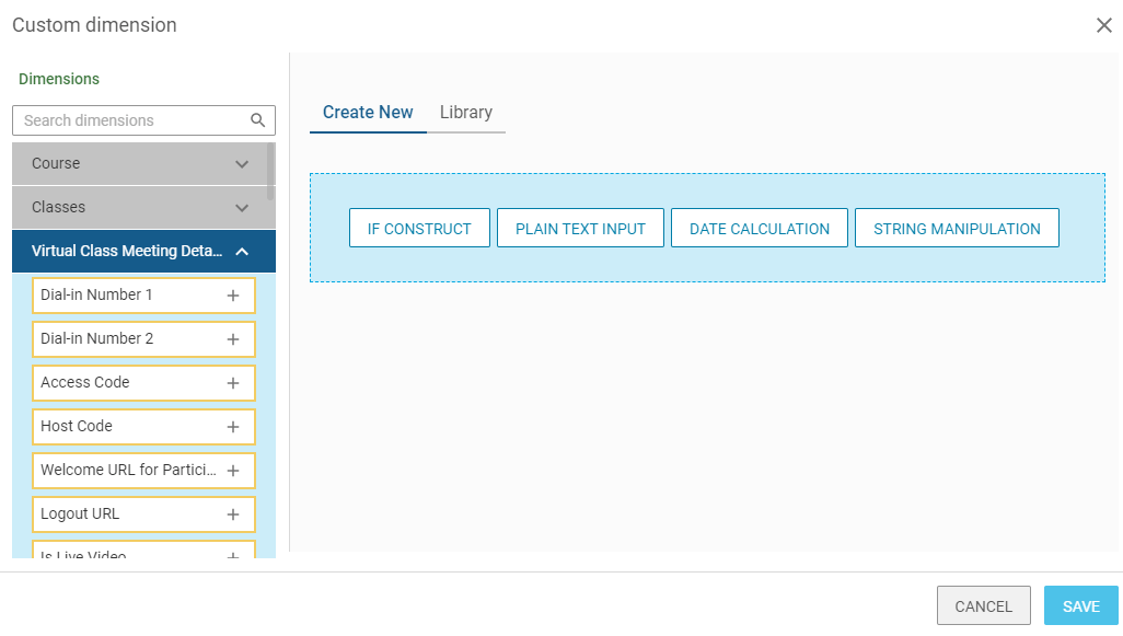 Managing custom dimensions