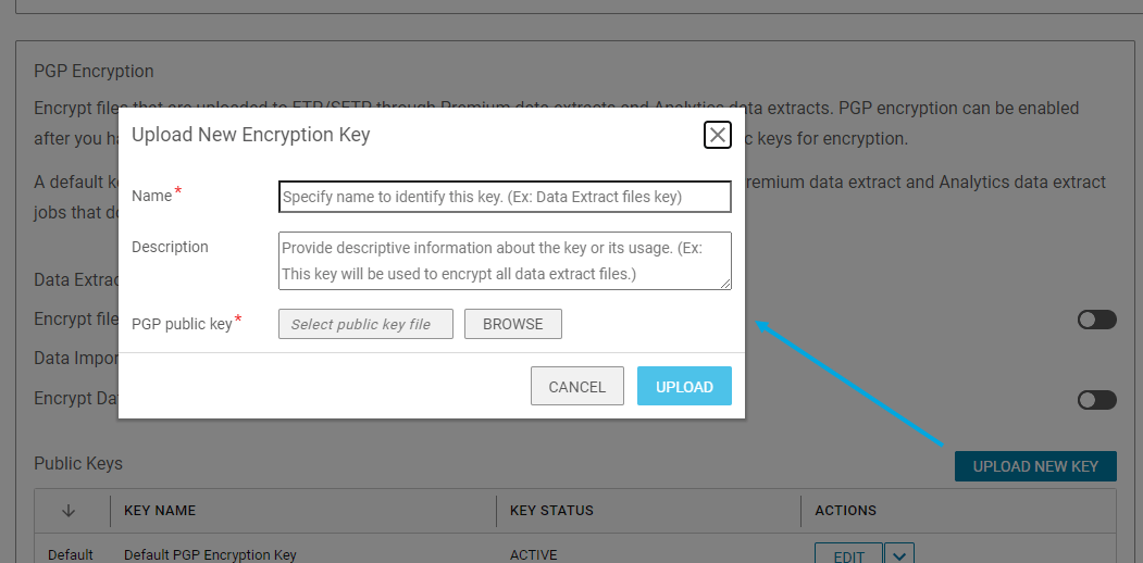 Upload or download multiple PGP keys