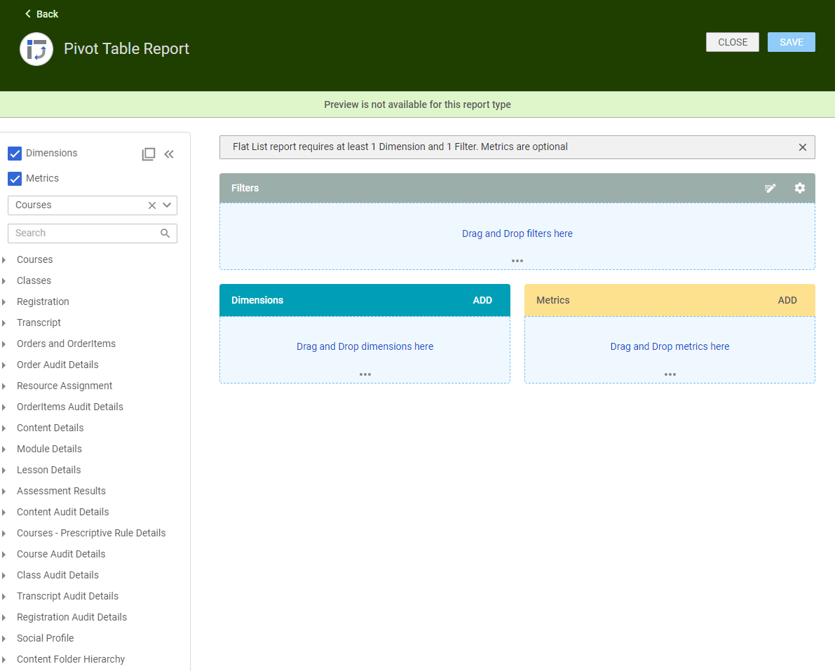 Create a Pivot table report
