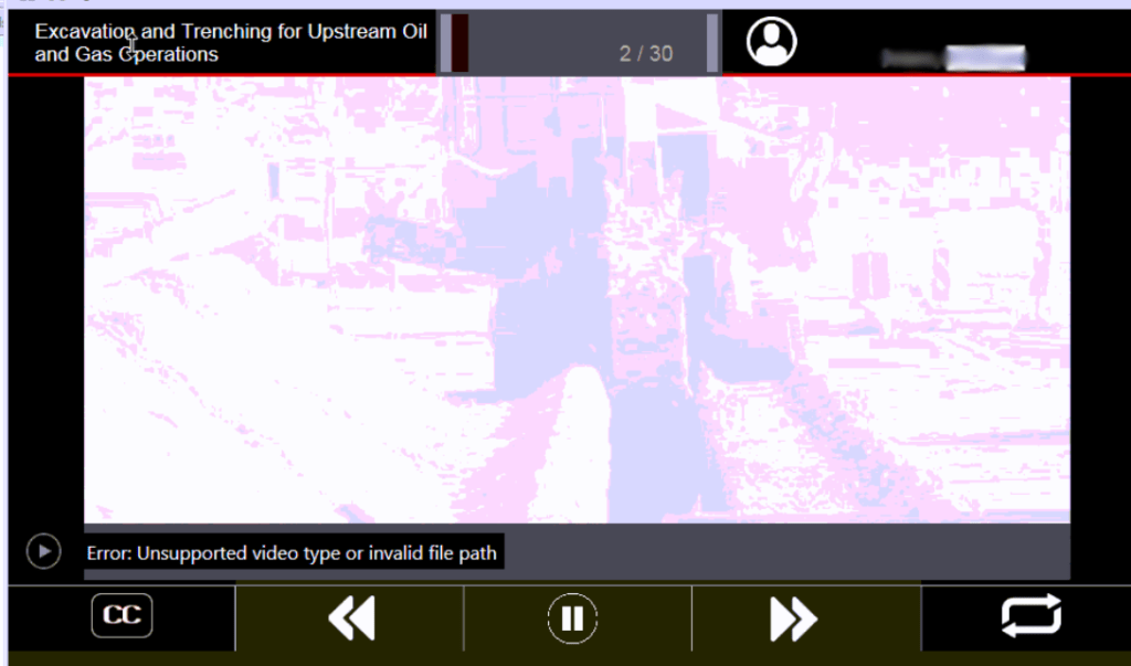 Unsupported Video Type / Invalid File Path Error / Course Could Not Be