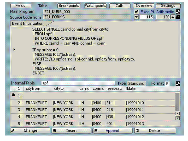 Processing Internal Tables SAP Documentation