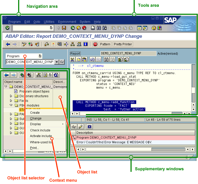 Object Navigator (SAP Library ABAP Workbench Tools)
