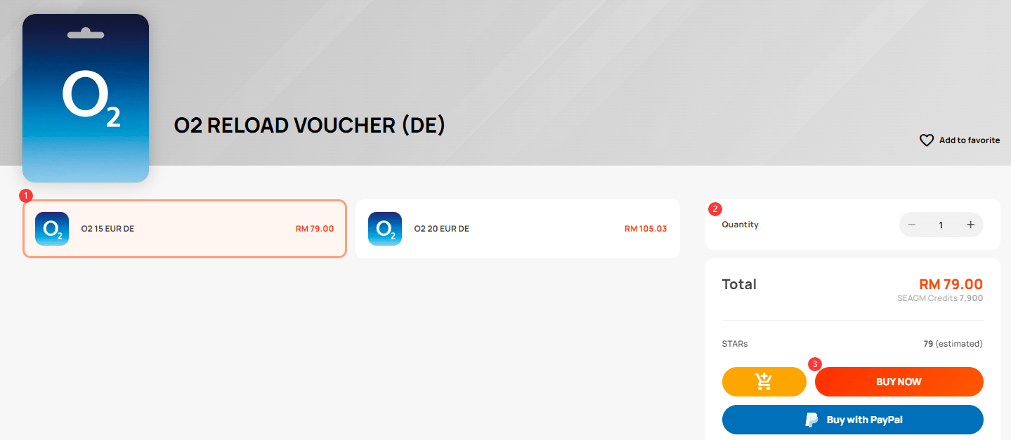 How to purchase O2 Reload Voucher [DE] from SEAGM? SEAGM English