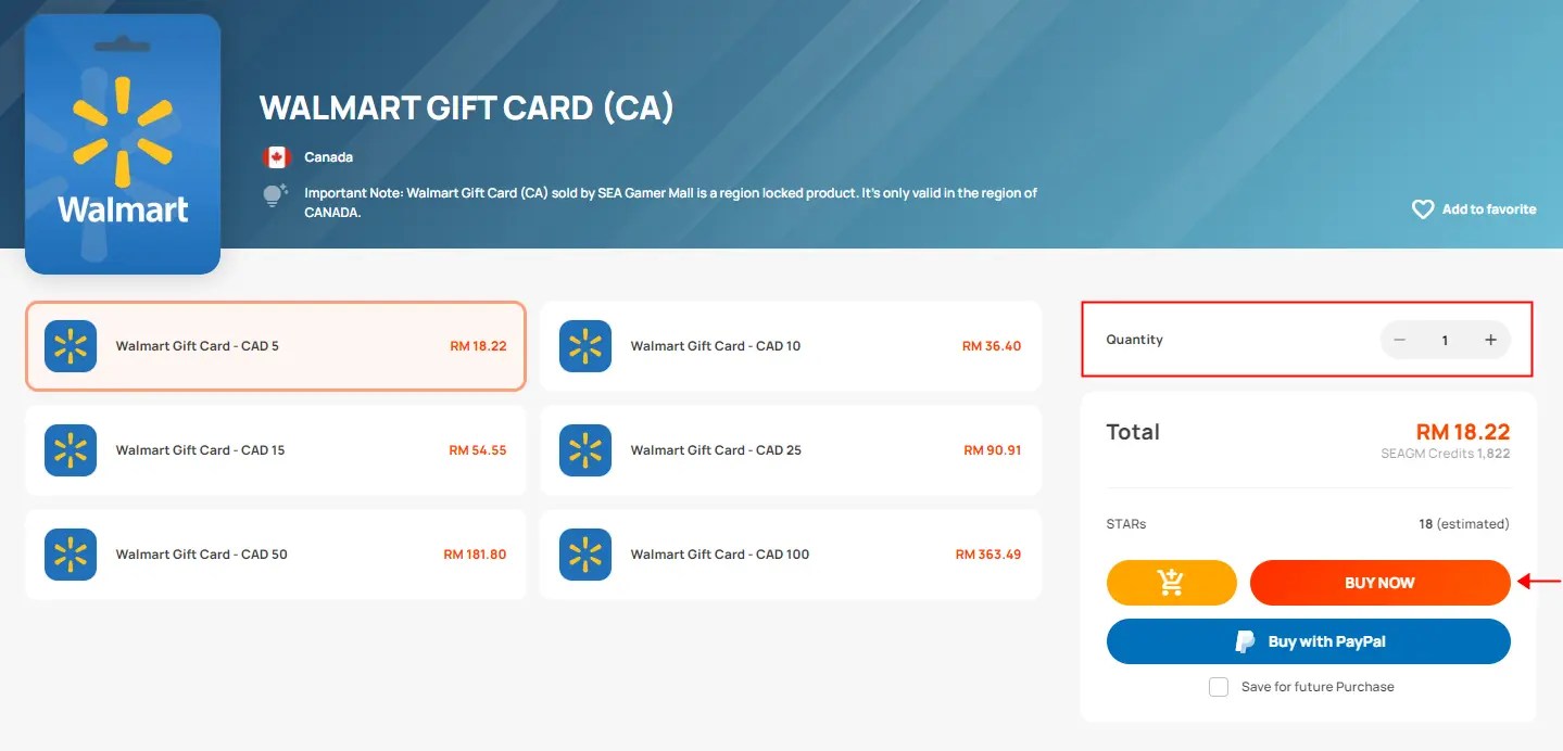 How to purchase Walmart Gift Card from SEAGM? SEAGM English Article site