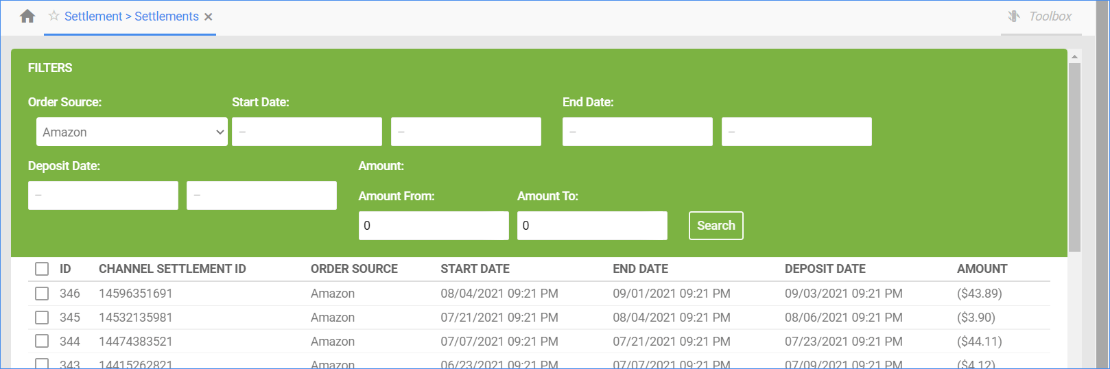 Amazon Settlements Sellercloud Help