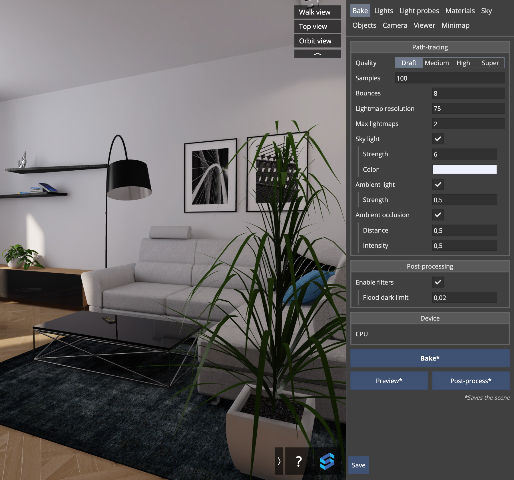 Bake (Lightmap baking) Help Center Shapespark