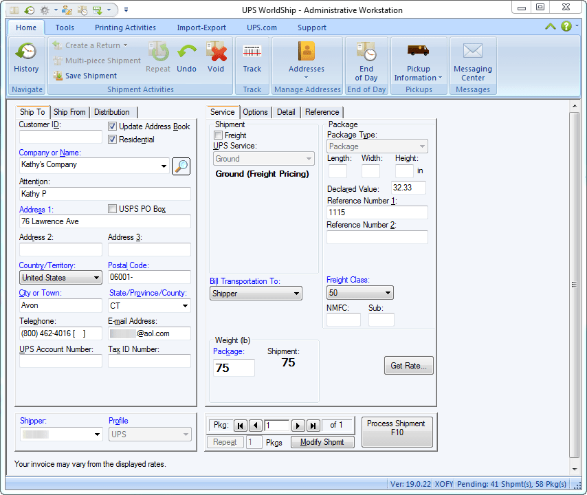 Modify your UPS rates in WorldShip YouTube