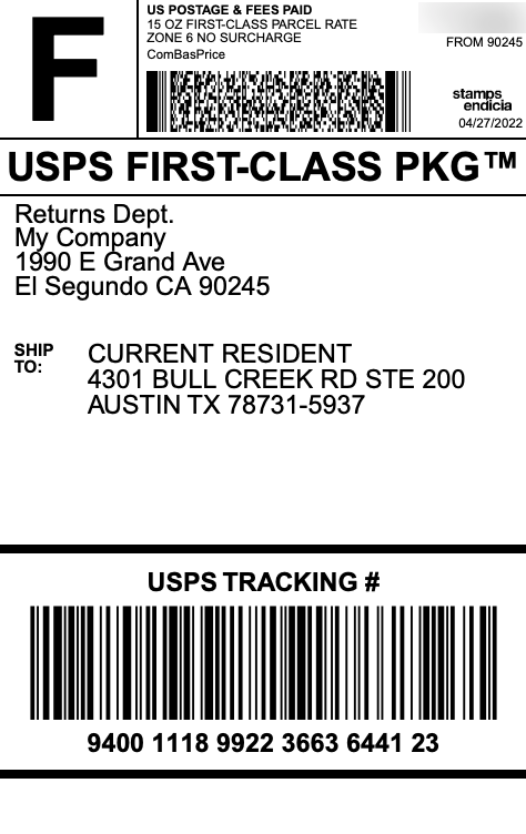 US Shipping Label Examples – ShipStation Help