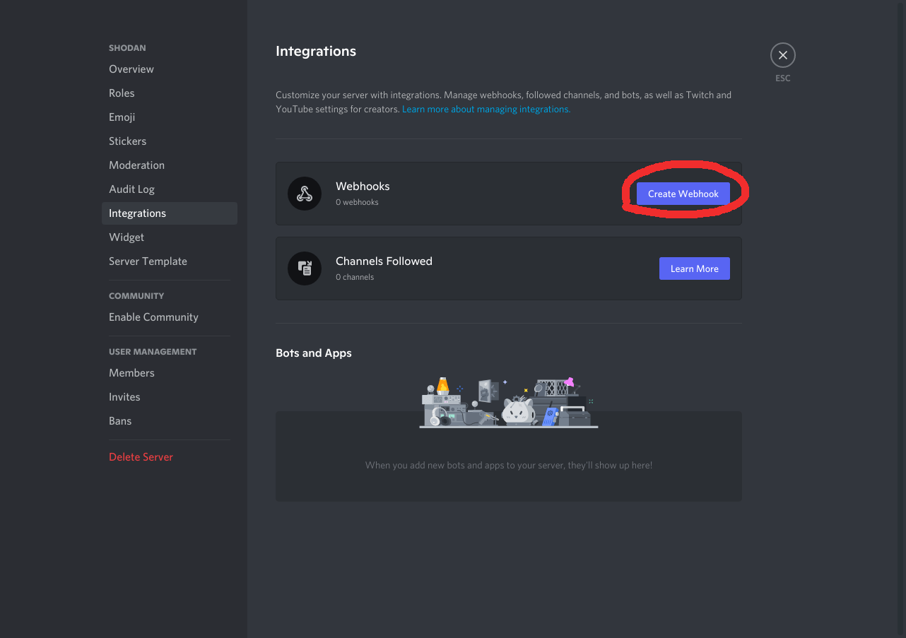 Configure Discord Notifications Shodan Help Center