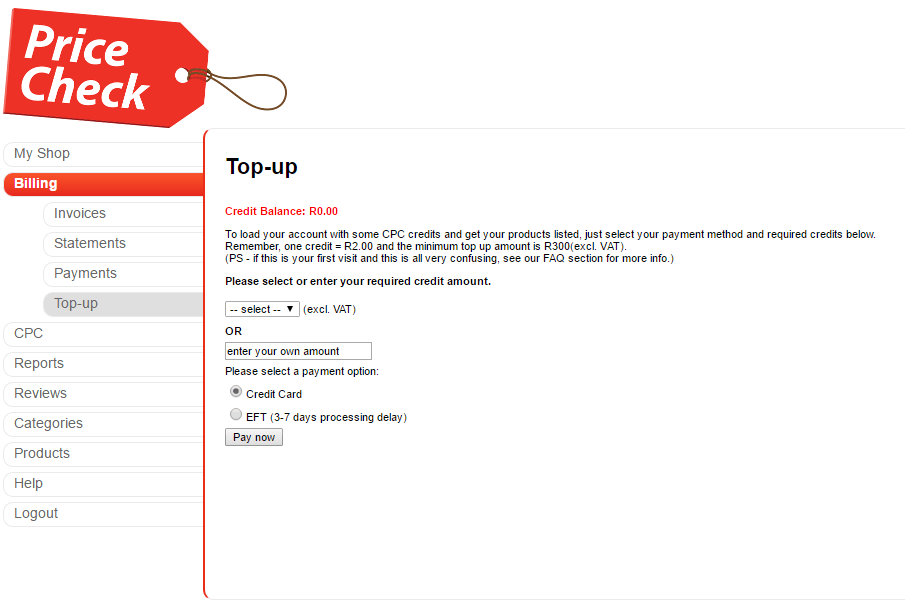 How to submit your feed to PriceCheck South Africa ShoppingFeeder Help